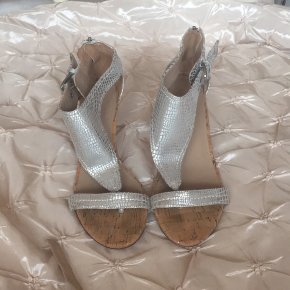 Silver sandal wedges - Picture 1 of 5